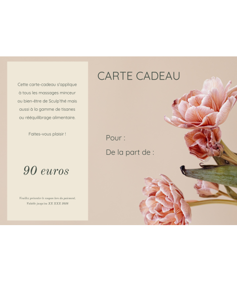 Carte cadeau personnalisable