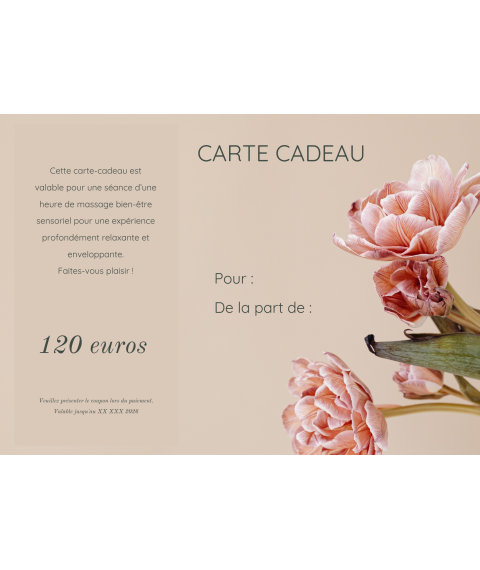 Carte à offrir massage...